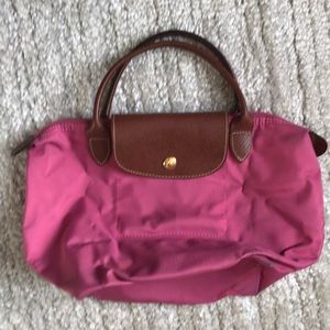 Lonchamp le pilage mini pink tote